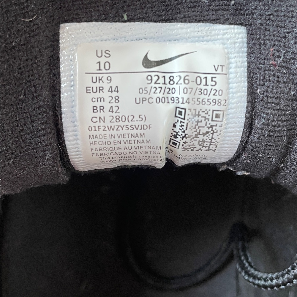 Nike Air Max 97 Black Anthracite Terry Cloth Men's Sneakers Shoes Size 10 - Picture 9 of 11